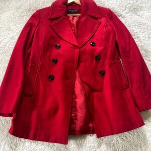Women’s Red Wool Winter Dress Jacket
